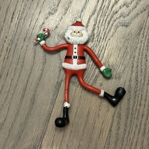 Russ Skinny Santa Bendy Rubber Bendable‎ Poseable Figure 5.75" Vintage